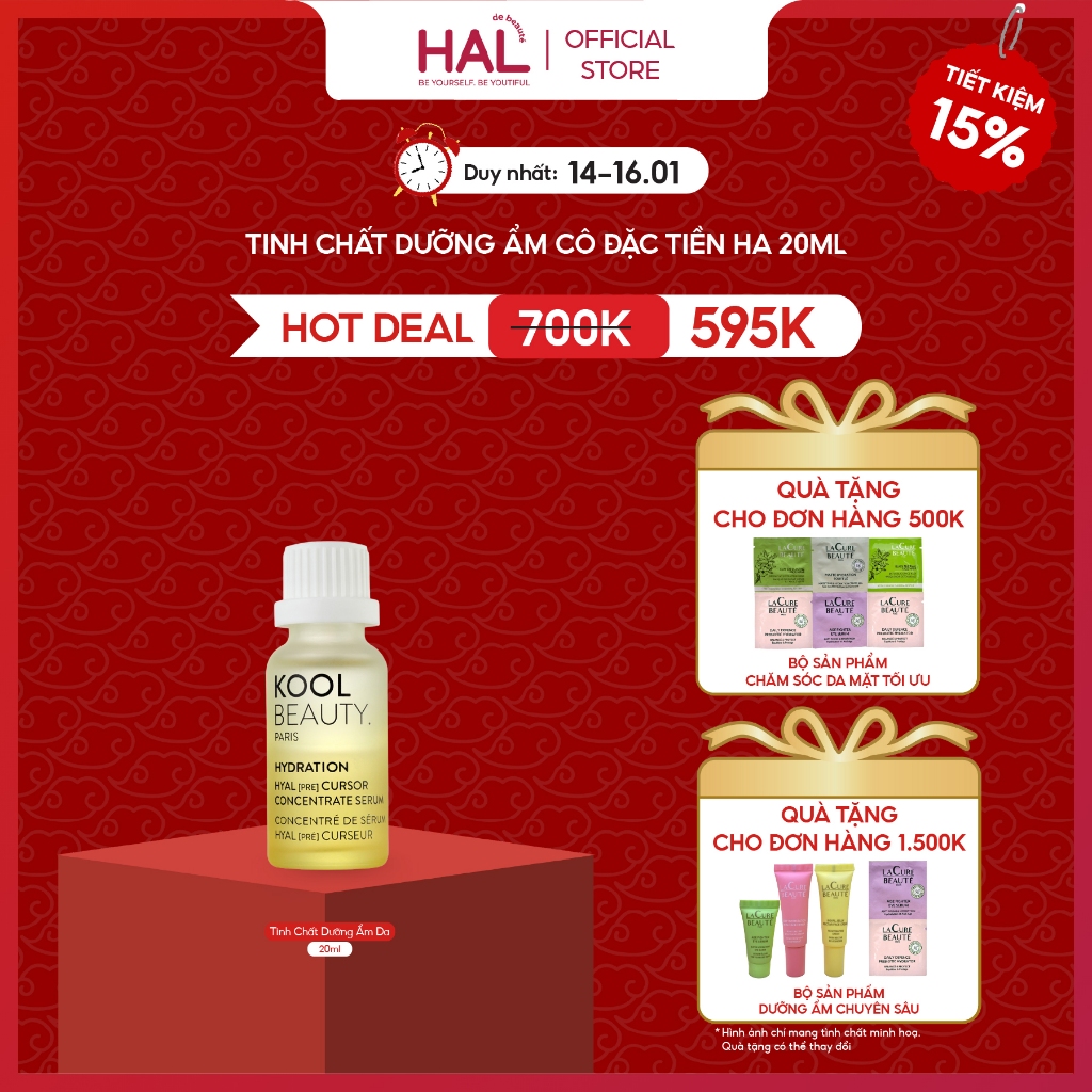 Tinh Chất Dưỡng Ẩm HA - Kool Beauty Hyal [Pre] Cursor Concentrate Serum 20ml | HAL de Beaute