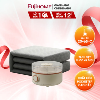 Chăn sưởi điện Fujihome HB1820M dùng nước làm ấm không gây khô da, an toàn, thời gian làm nóng nhanh