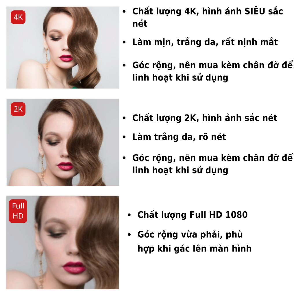 Webcam 4K 2K Livestream có Mic cho PC, Laptop, Trợ sáng cực tốt, webcam pc, cam máy tính pc, webcam usb. | BigBuy360 - bigbuy360.vn