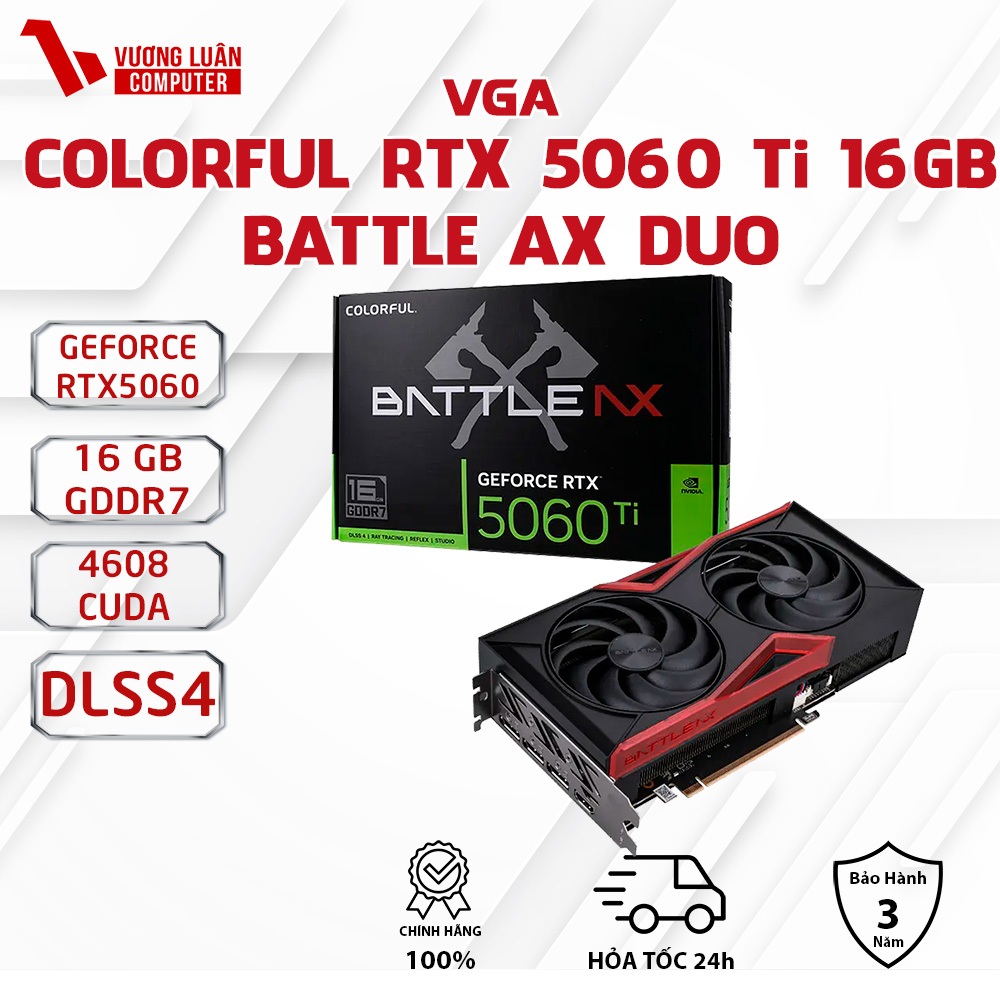 VGA Colorful GeForce RTX 5060 Ti Battle AX DUO 16GB Chính Hãng