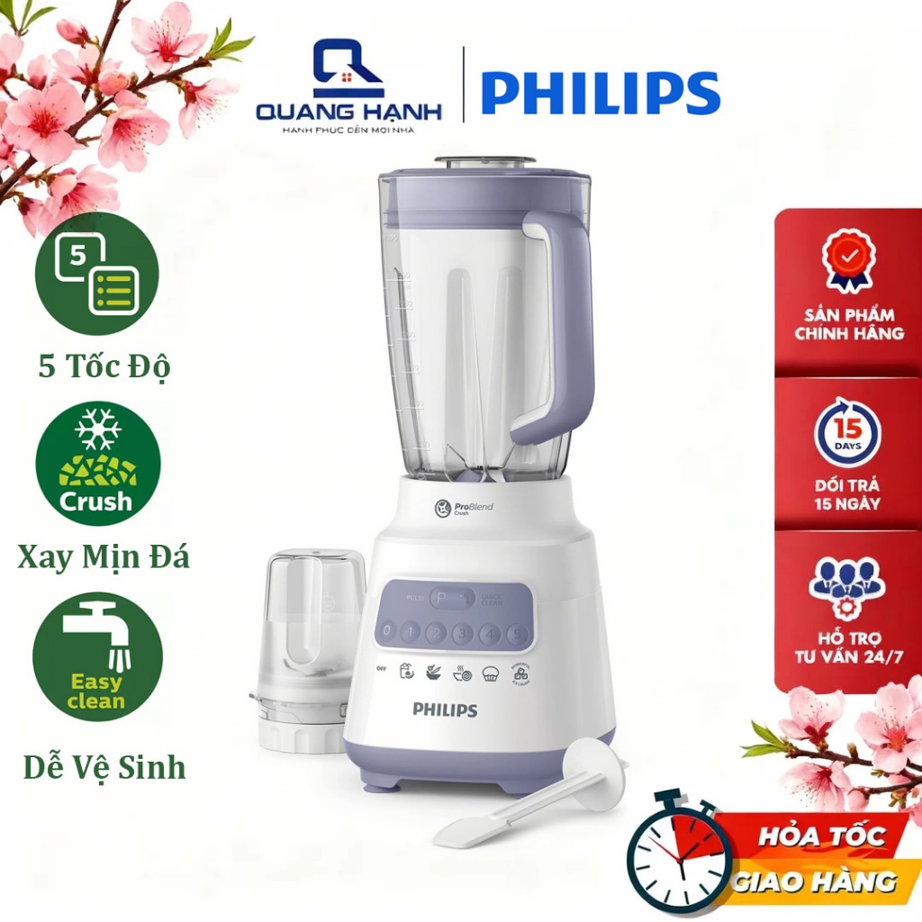 Máy xay sinh tố Philips HR2221 HR2221/00 [Hàng chính hãng]