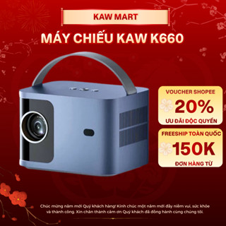 Máy chiếu mini KAW K650 hệ điều hành Androi kết nối điện thoại máy tính bảo hành chính hãng 12 tháng