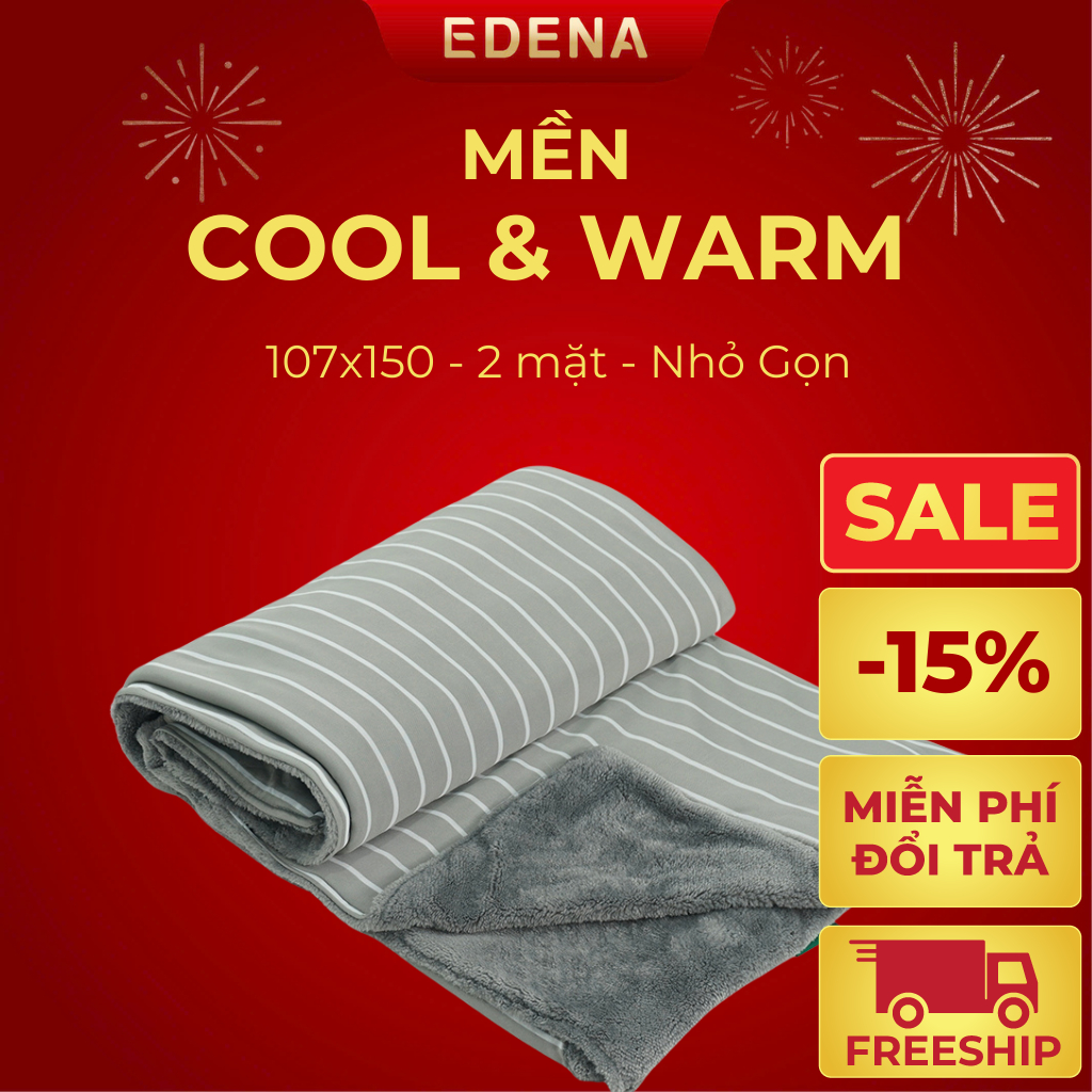 Mền 2 mặt cool & warm Edena , 2 in 1 tiện dụng