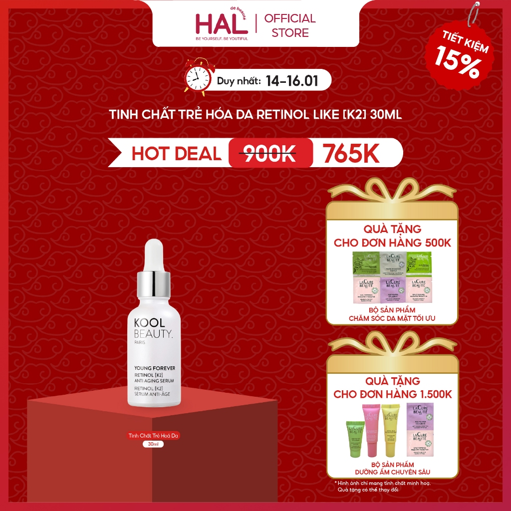 Tinh Chất Trẻ Hóa Da Retinol Like [K2] Kool Beauty Retinol Like [K2] Anti-Aging Serum 30ml | HAL de 