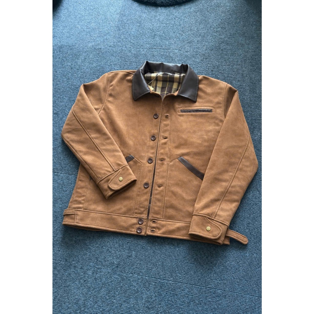 Áo Khoác Da Lộn Nam Cổ Da Phối – Phong Cách Vintage ( A66)