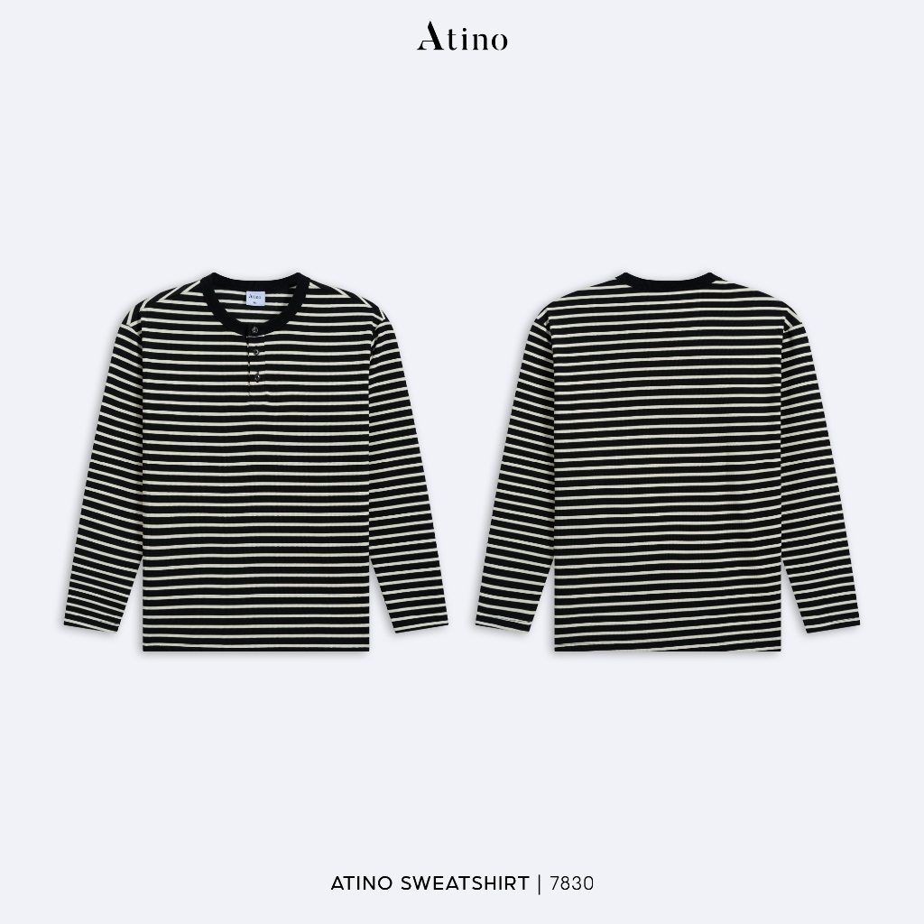 Áo Nỉ Fitted ATINO 100% Polyester Giữ Nhiệt Thoáng Khí L.3.7830