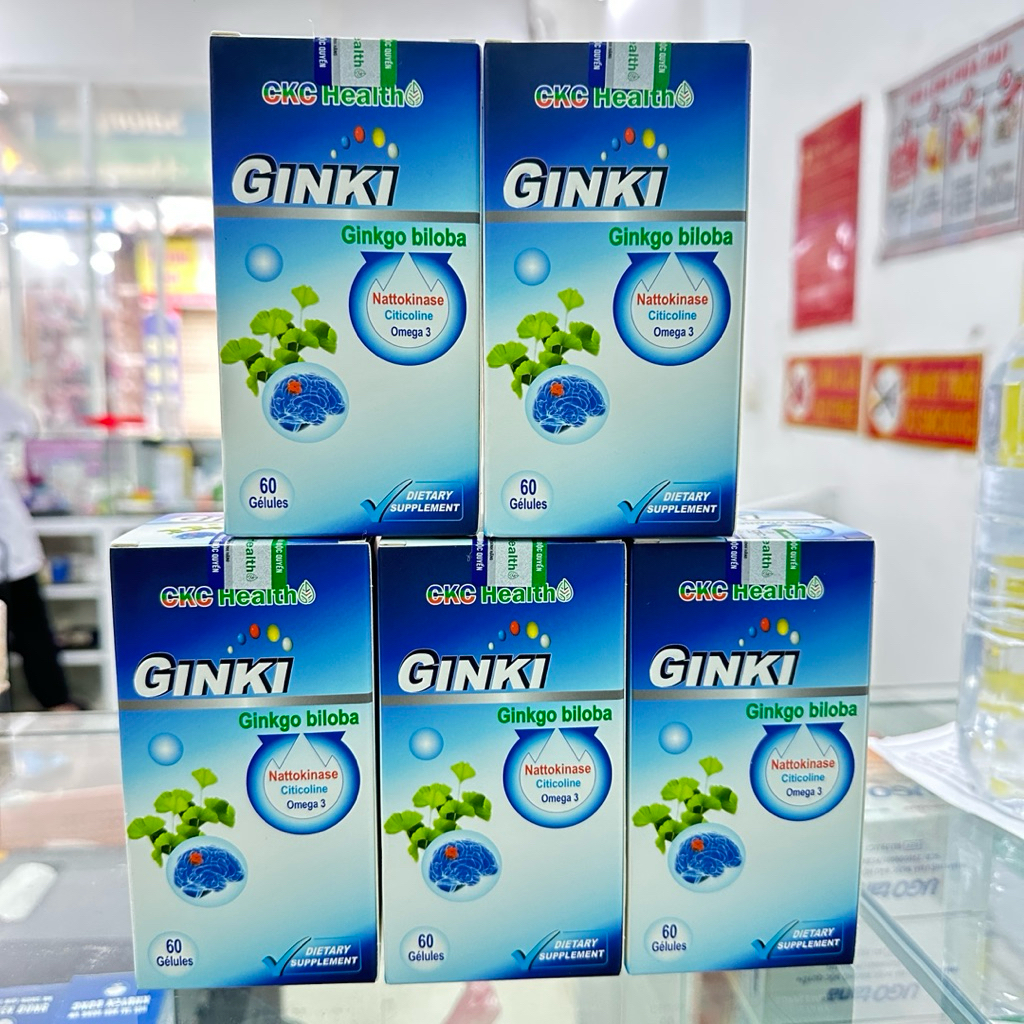 GINKI Ginkgo Biloba CKC Health 60 viên – Hỗ trợ tăng cường tuần hoàn não – Chính hãng
