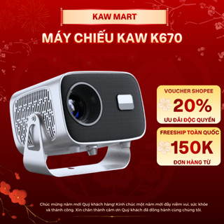 Máy chiếu cao cấp KAW K670 độ sáng lớn, tích hợp hệ điều hành Androi hỗ trợ 4K bảo hành chính hãng 12 tháng