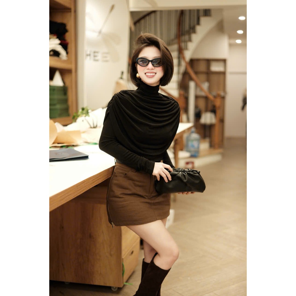 [ BOHEE ] - Chân váy jean ngắn thiết kế khóa cạnh - Cv140