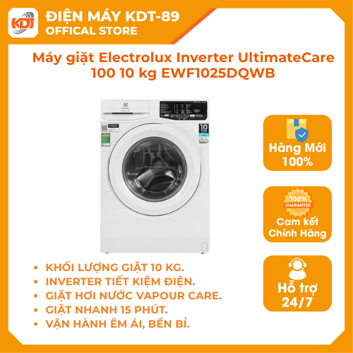 Máy giặt Electrolux Inverter UltimateCare 100 10 kg EWF1025DQWB