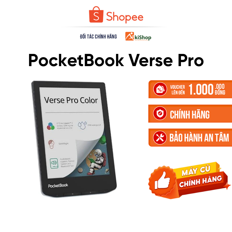 [Máy Cũ] Máy đọc sách Pocketbook Verse Pro Color - 16GB