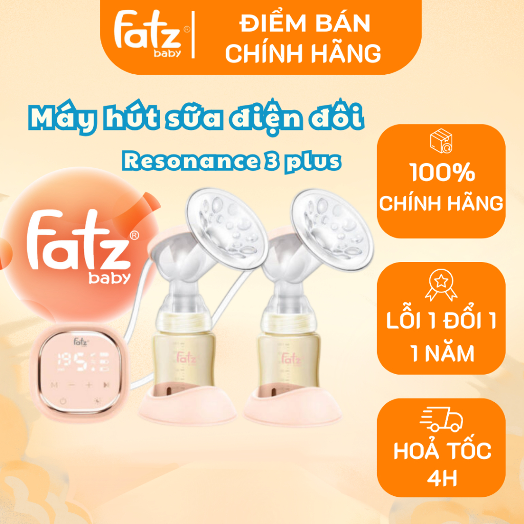 Fatz Baby - Máy hút sữa điện đôi Resonance 3 Plus - 3 Chế Độ - Bảo Hành Chính Hãng