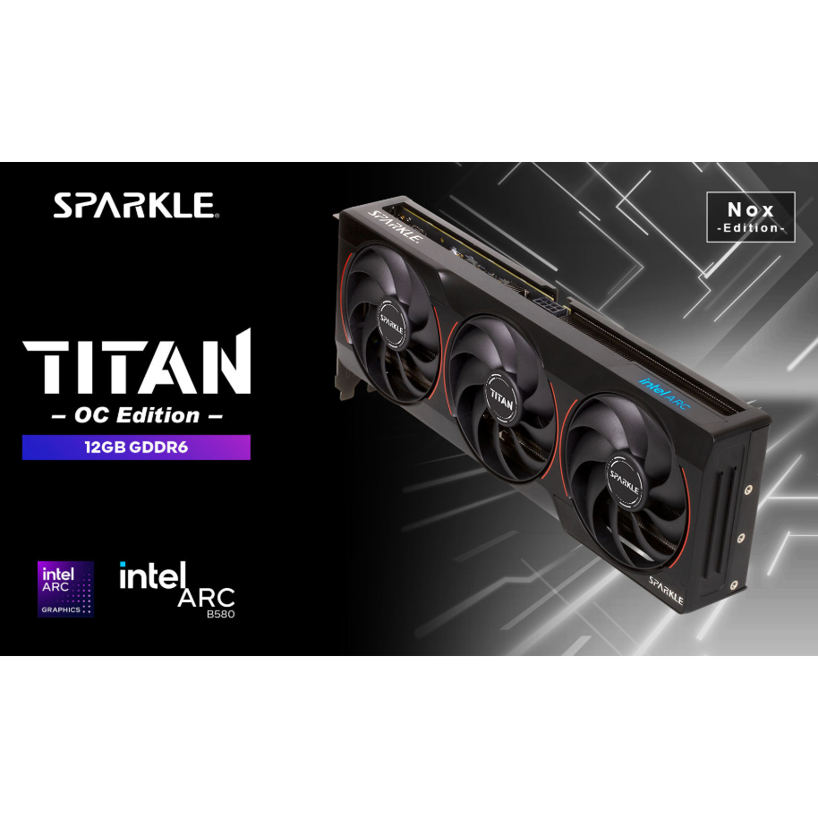Card Vga Đồ Họa Intel® Arc™ B580 TITAN Nox OC 12GB GDDR6 SPARKLE [BH 36 Tháng]