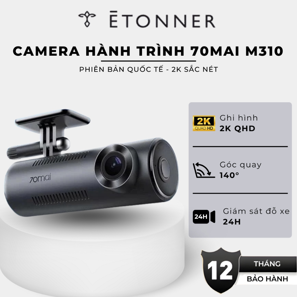 [Siêu Tốc 1H] Camera Hành Trình Ô Tô 70mai M310 2K Phiên Bản Quốc Tế WiFi Chính Hãng