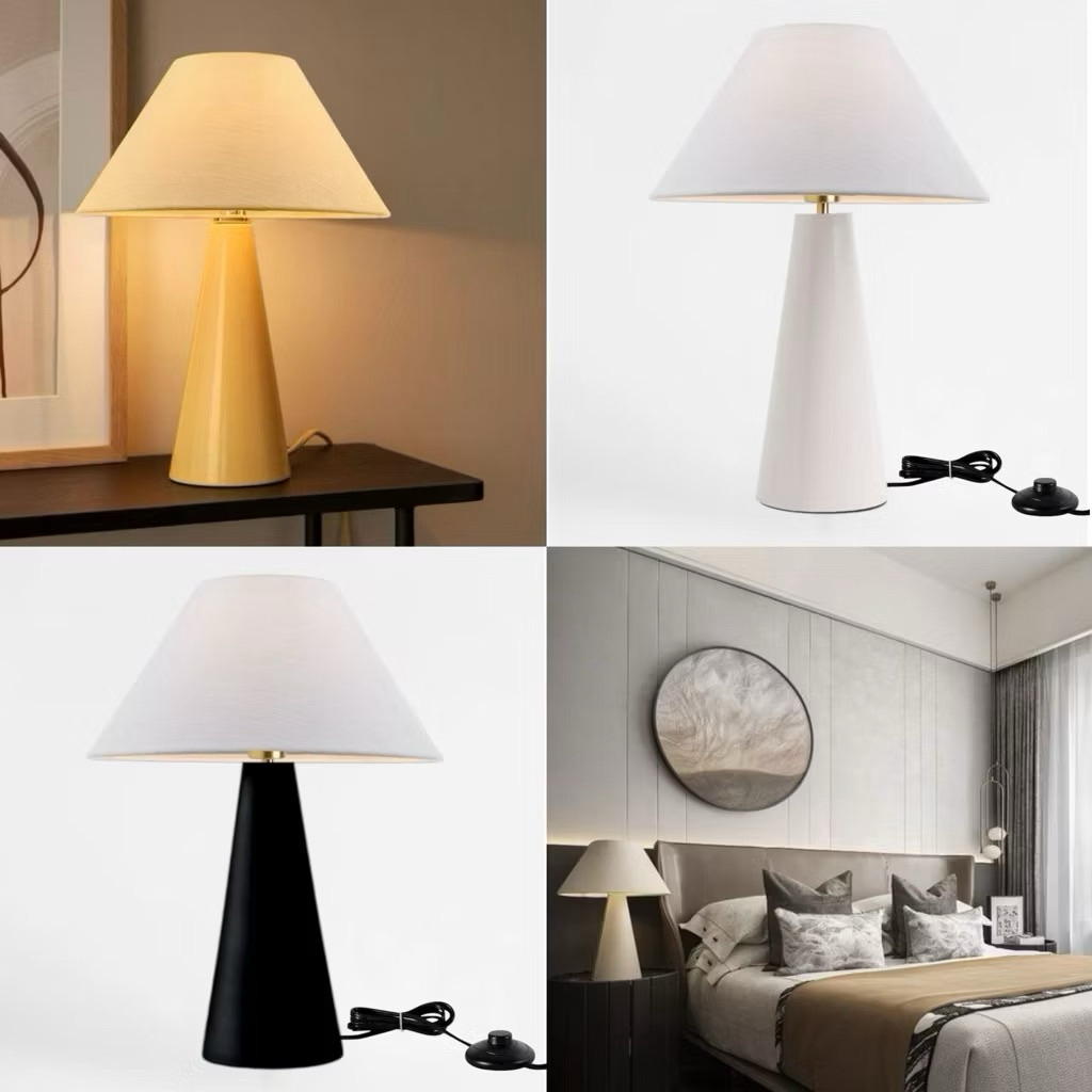 Mẫu đèn sứ Bát tràng thân vát-deco phòng ngủ -phòng khách- tap đầu giường-homstay Made in Việt Nam
