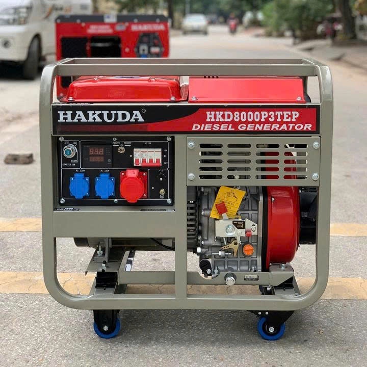Máy Phát Điện Chạy Dầu 8KW Hakuda HKD8000P3TEP 3 Pha