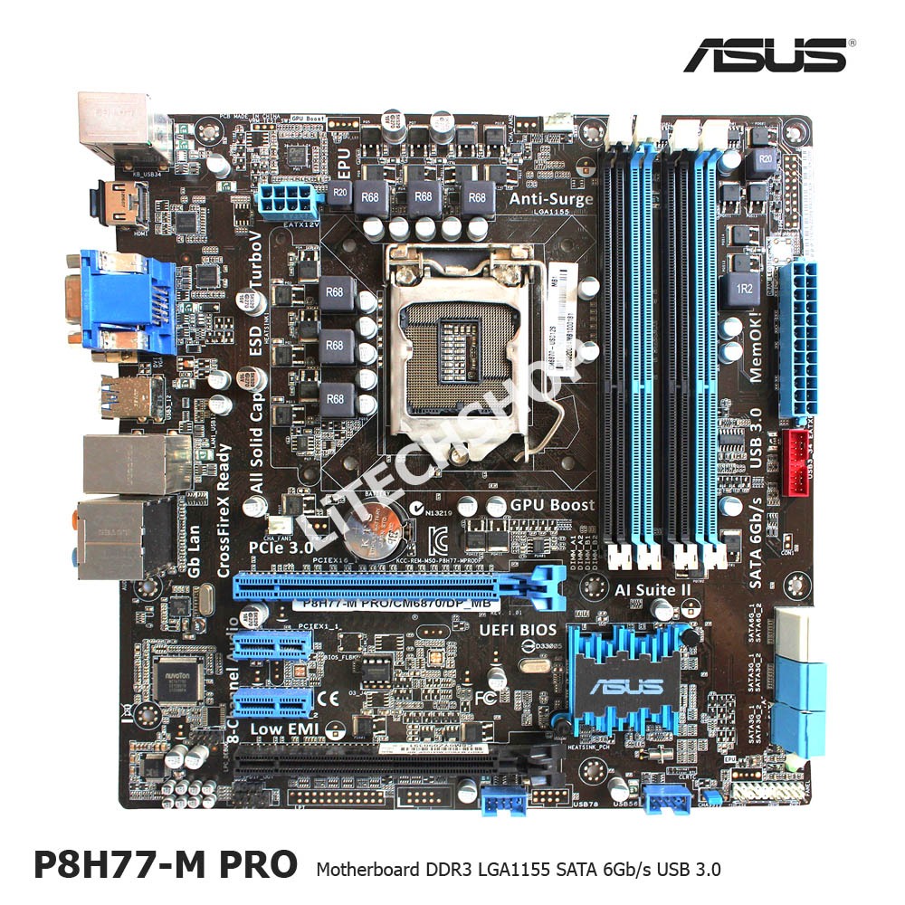 Mainboard ASUS P8H77-M PRO/CG8270/DP-MB. Bảo hành: 12 tháng. Hàng tháo máy Hàn, đẹp như mới 99%.