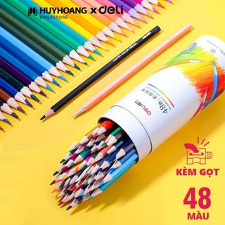 Bút Chì Màu Chuyên Nghiệp theo Dạng Cốc Deli, Dầu/ Nước, 24/36/48 Màu, Tô Màu Vẽ, Phác Thảo, VPP