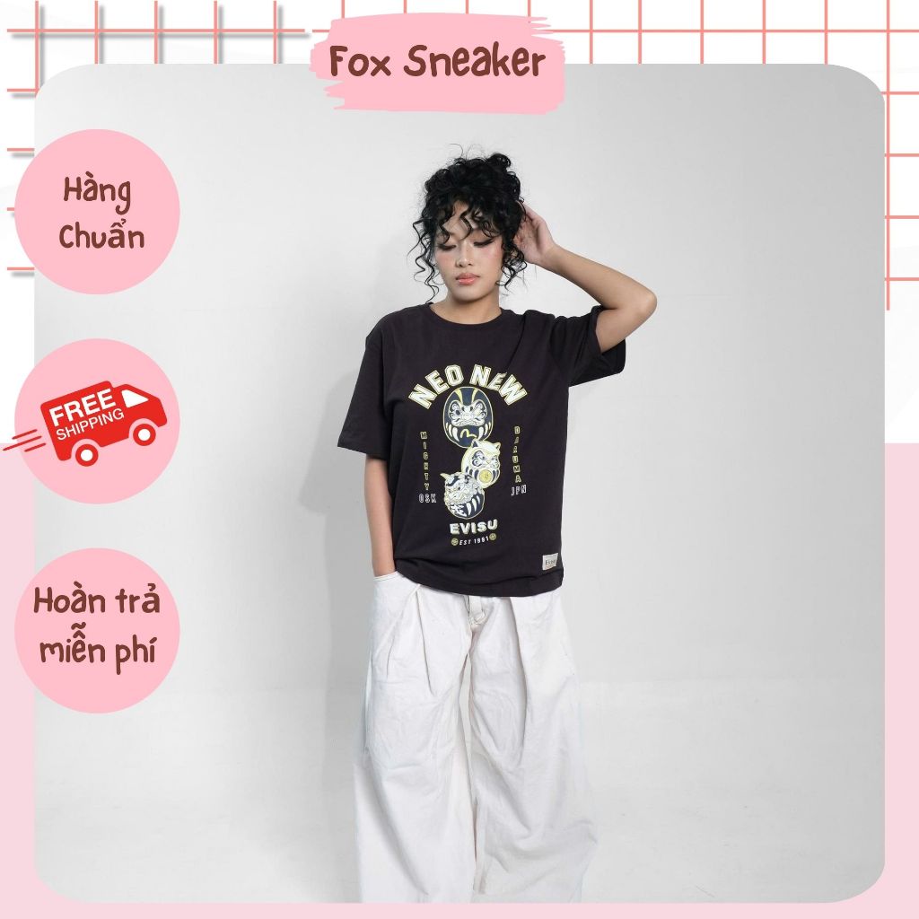 Áo Thun Evisu Daruma Đen Hàng Chính Hãng | Fox Sneaker