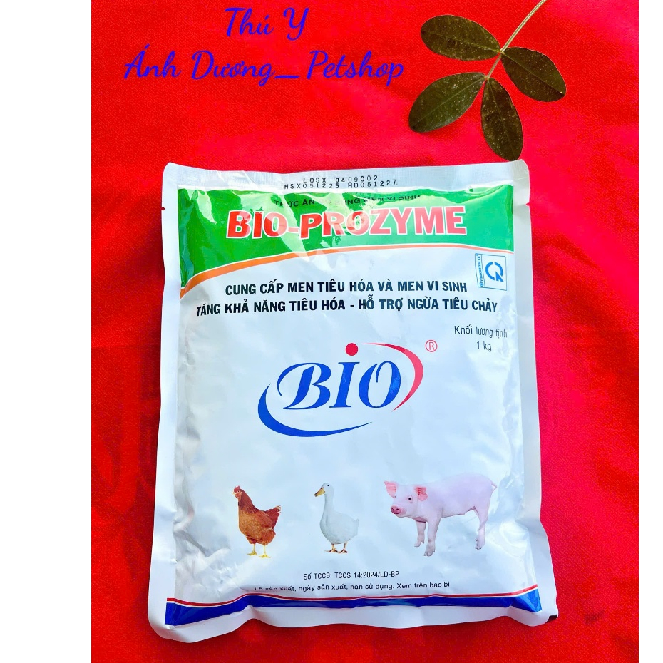 Men Tiêu Hoá Bio Prozyme 1kg Men trộn ăn tăng trọng, mau lớn cho Gà,Vịt, Heo, Men vi sinh