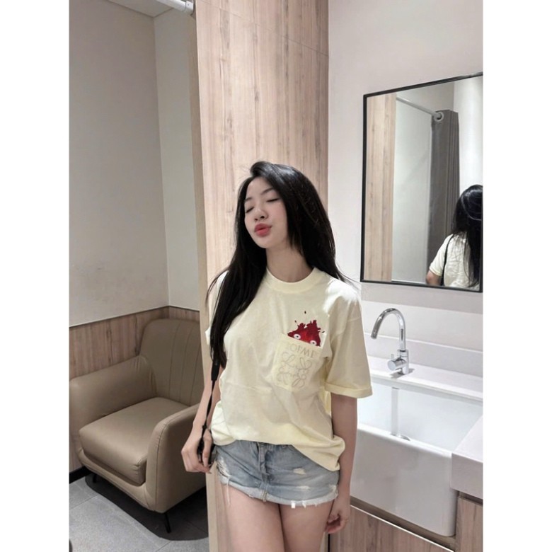 [New] Áo Thun Thêu Logo LOWE NGỌN LỬA Mix Túi Chất Cotton Form Rộng Thời Trang Nữ Nam 2026 | BigBuy360 - bigbuy360.vn