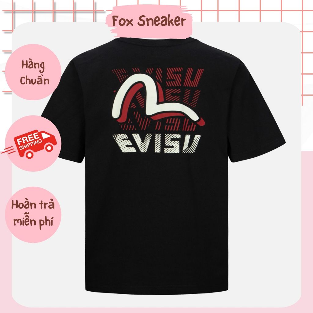 Áo Thun Evisu Đen Sọc Hàng Chính Hãng | Fox Sneaker