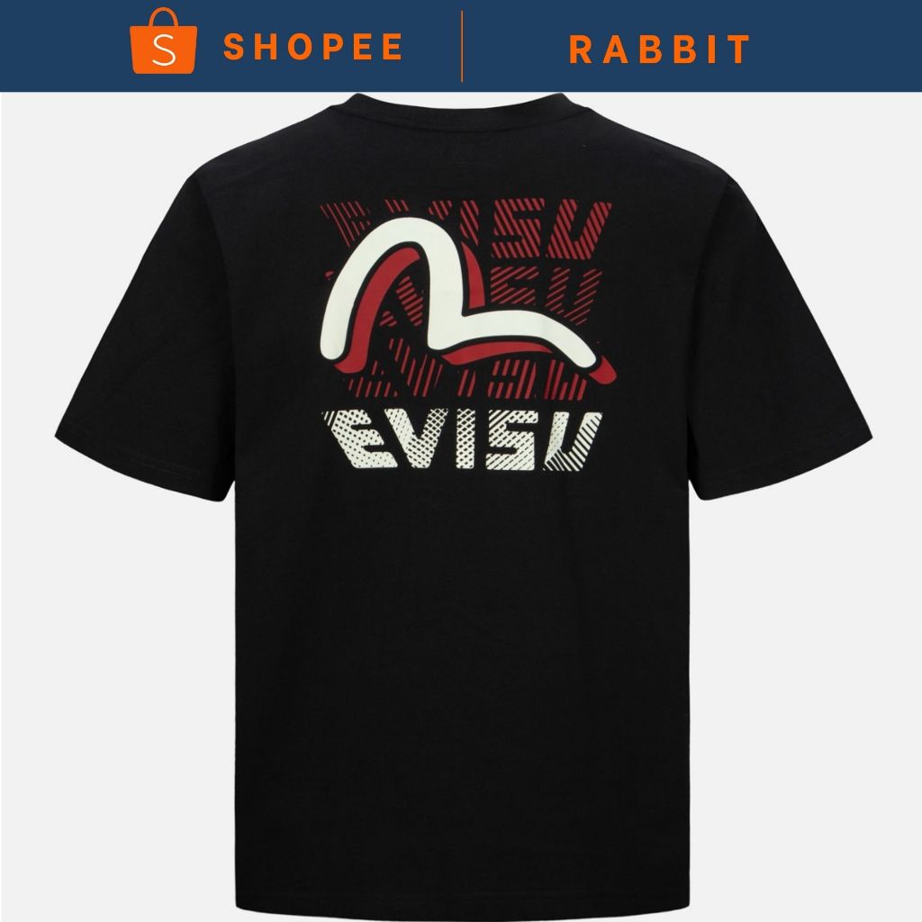 Áo Thun Evisu Đen Sọc Hàng Chính Hãng | The Rabbit