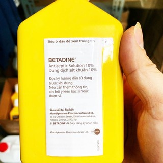 Dung dịch sát khuẩn da Betadine Antiseptic Solution 10% 500ml