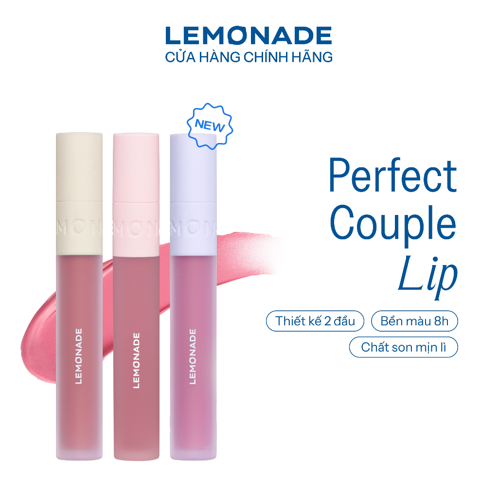 Son kem mịn lì thuần chay LEMONADE Perfect Couple Lip 3.5g