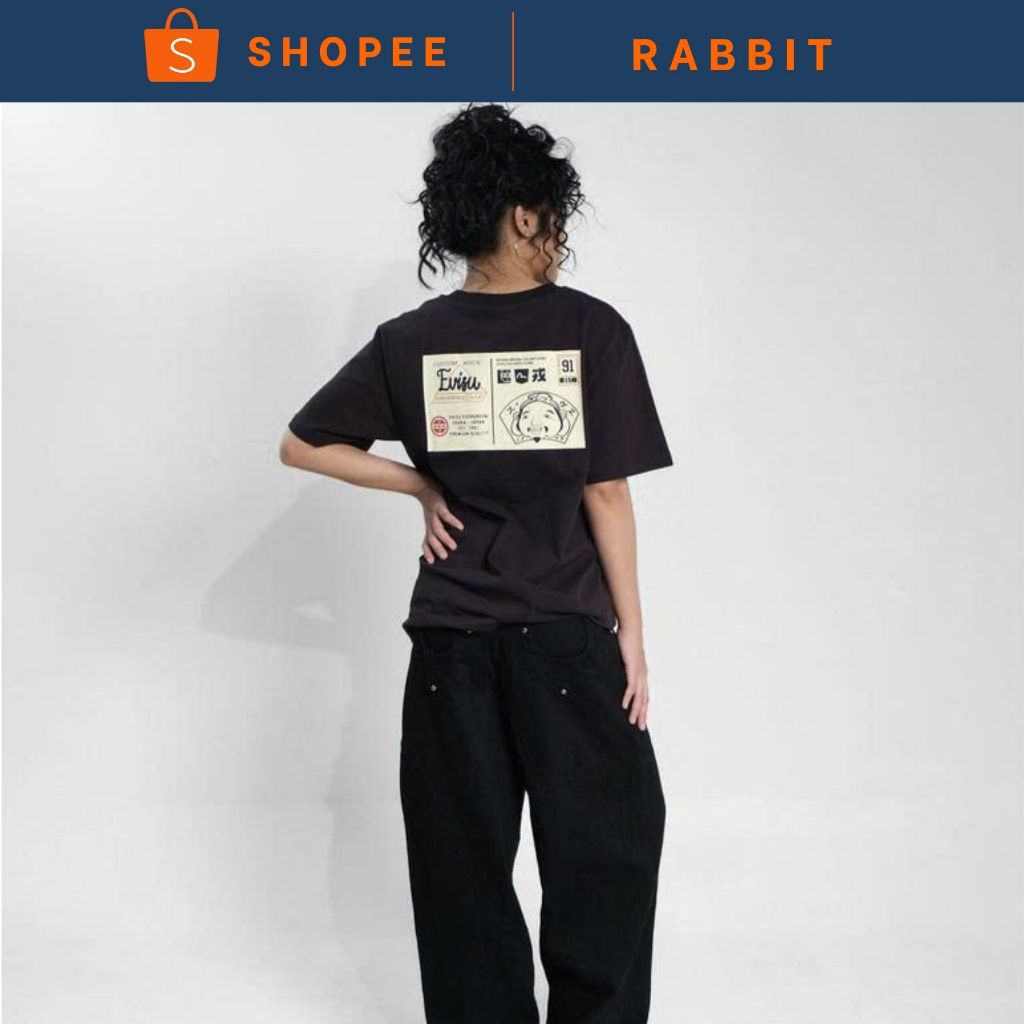 Áo Thun Evisu Đen Thêu Hàng Chính Hãng | The Rabbit