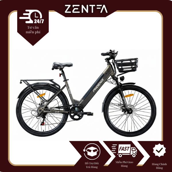Xe Đạp Điện Trợ Lực Phoenix A9 Pro - Khóa Thông Minh NFC - Bộ Đề Shimano - Pin Lithium Tháo Rời Cao 