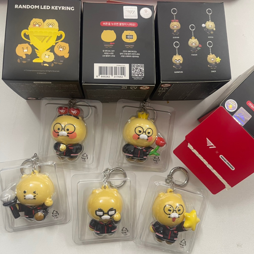 Led Keyring T1 2025 Móc khoá Doran Oner Faker Gumayusi Keria merch Liên Minh Kakao