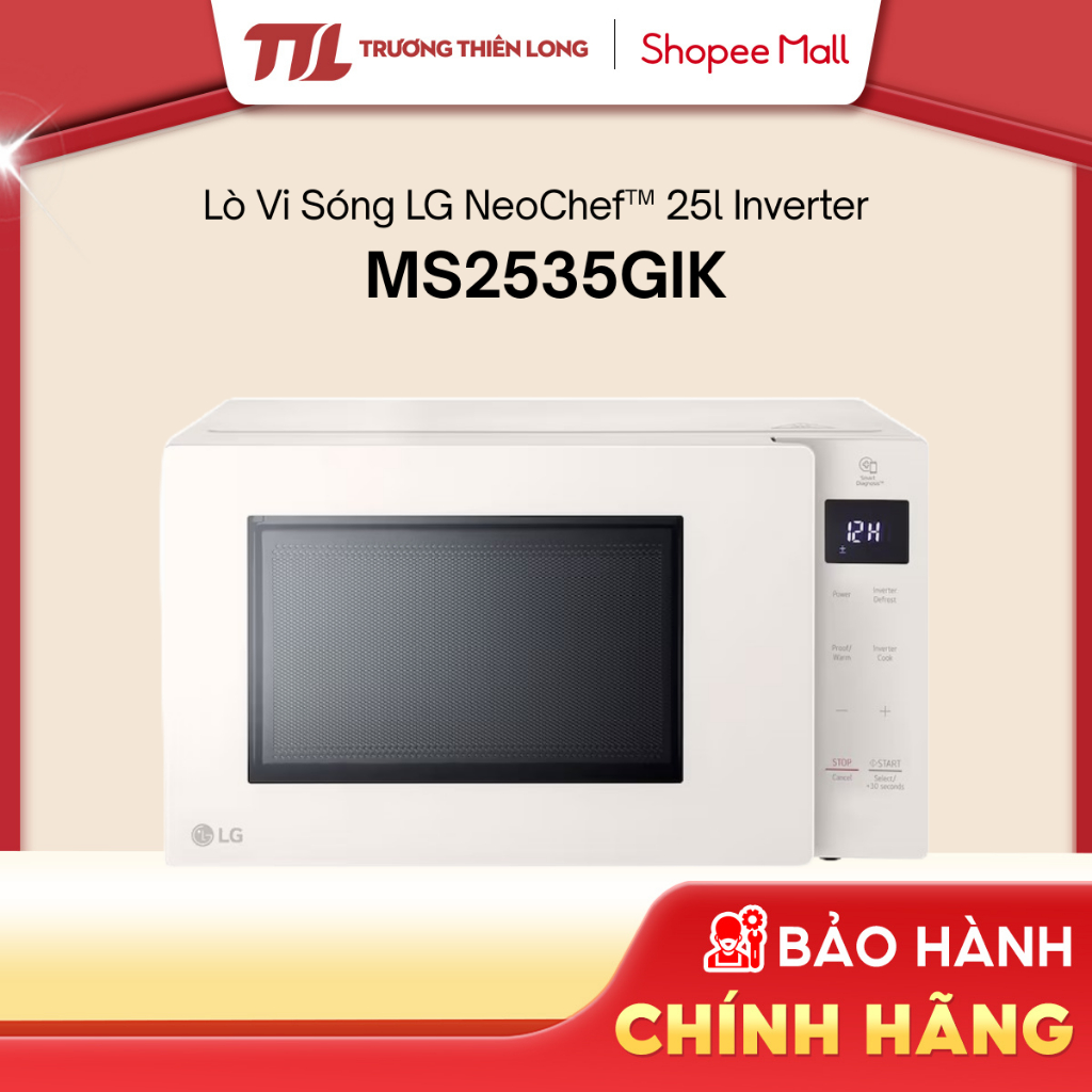 MS2535GIK - Lò Vi Sóng LG NeoChef™ 25L Inverter MS2535GIK - Smart Inverter - Rã Đông, Hâm Nóng
