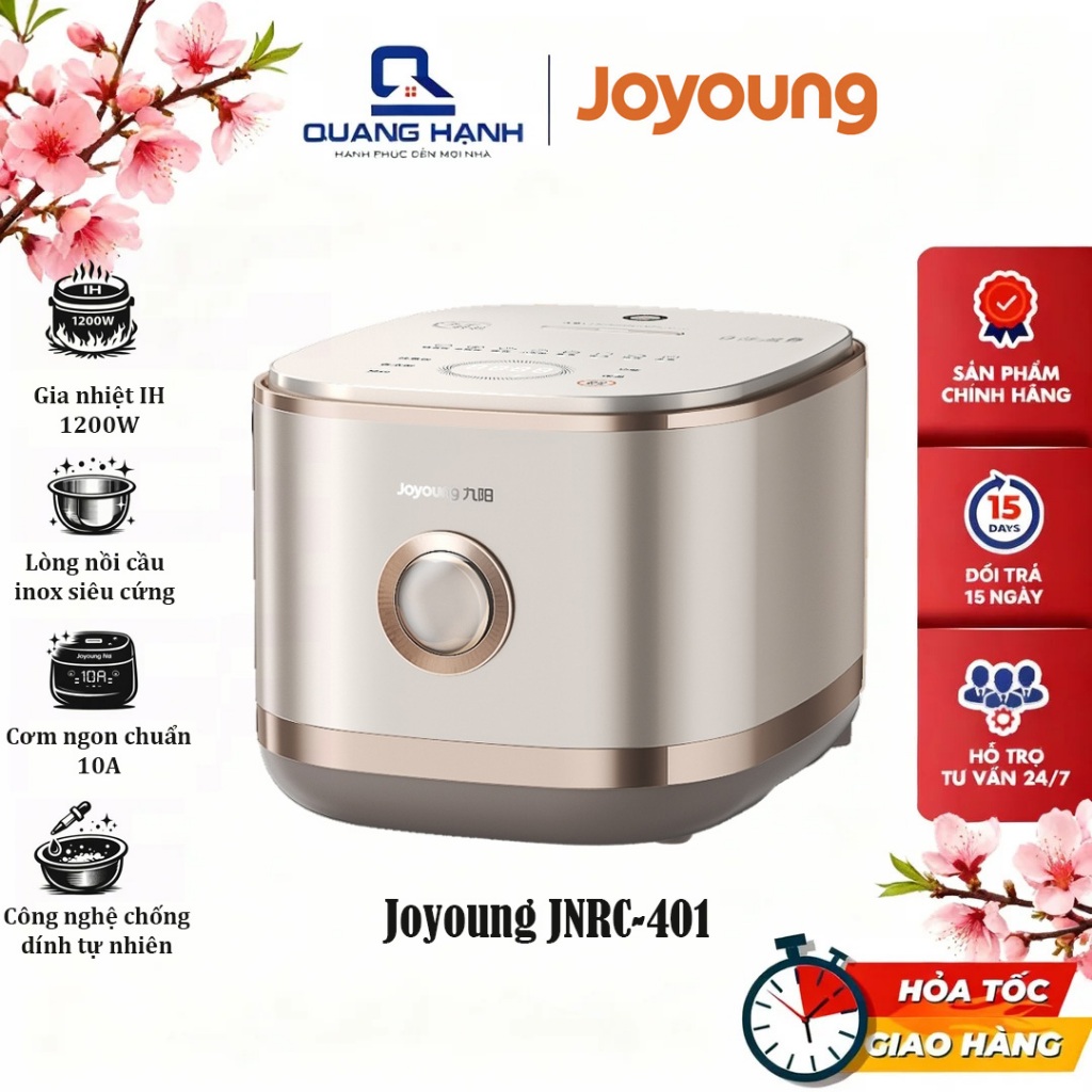 Nồi cơm điện tử chống dính tự nhiên Joyoung JNRC-401 và JNRC-502 dung tích 1.5L, lòng nồi inox chính