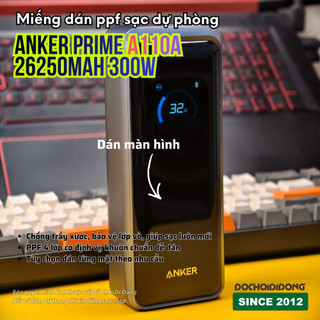 Miếng dán PPF Full Body Chống Trầy Xước Sạc Dự Phòng Anker Prime 27,650mAh 300W A110A