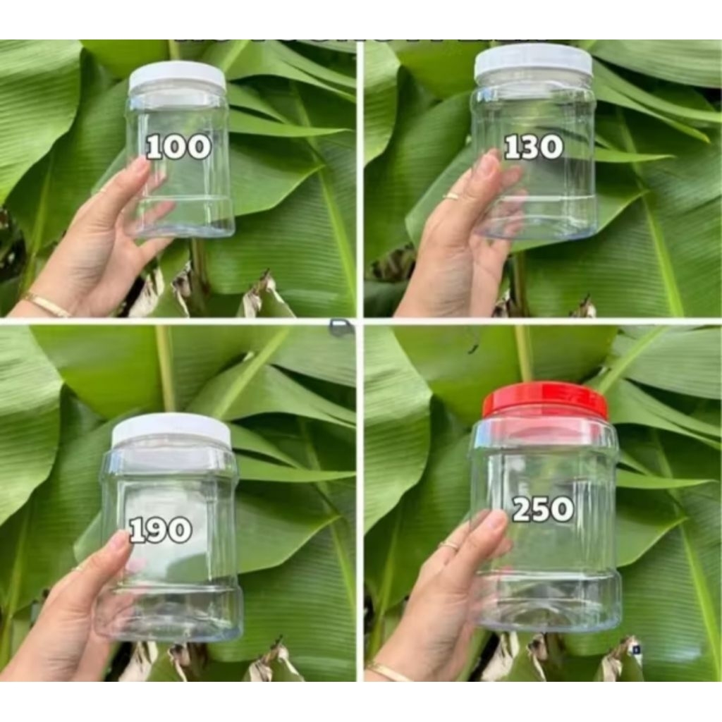 HŨ VUÔNG 100/130/190/250, LỐ 12 HŨ NHỰA, HŨ VUÔNG