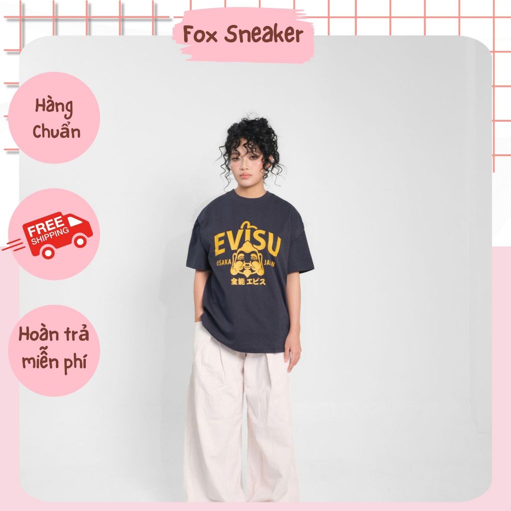 ÁO THUN EVISU NAVY LOGO VÀNG CHÍNH HÃNG | FOX SNEAKER