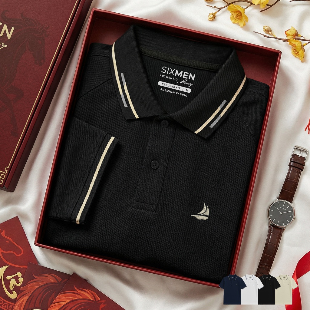 Áo Polo Nam Vigor Cao Cấp, Vải Cá Sấu Feelmax Premium Chống Nhăn, Form Regular - SIXMEN