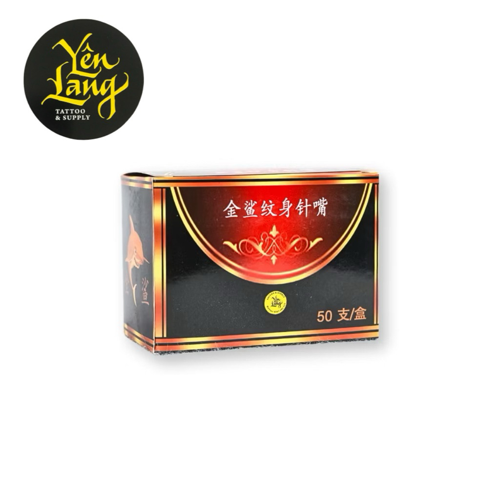 Ngòi nhựa vàng Cá Mập - hở vát (Hộp 50 cái)