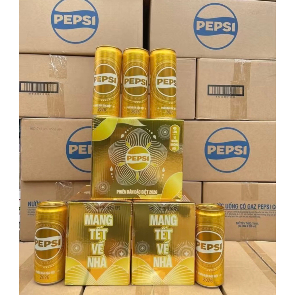 Pepsi bản vàng gold 2026 - Thùng pepsi 24 lon 320ml