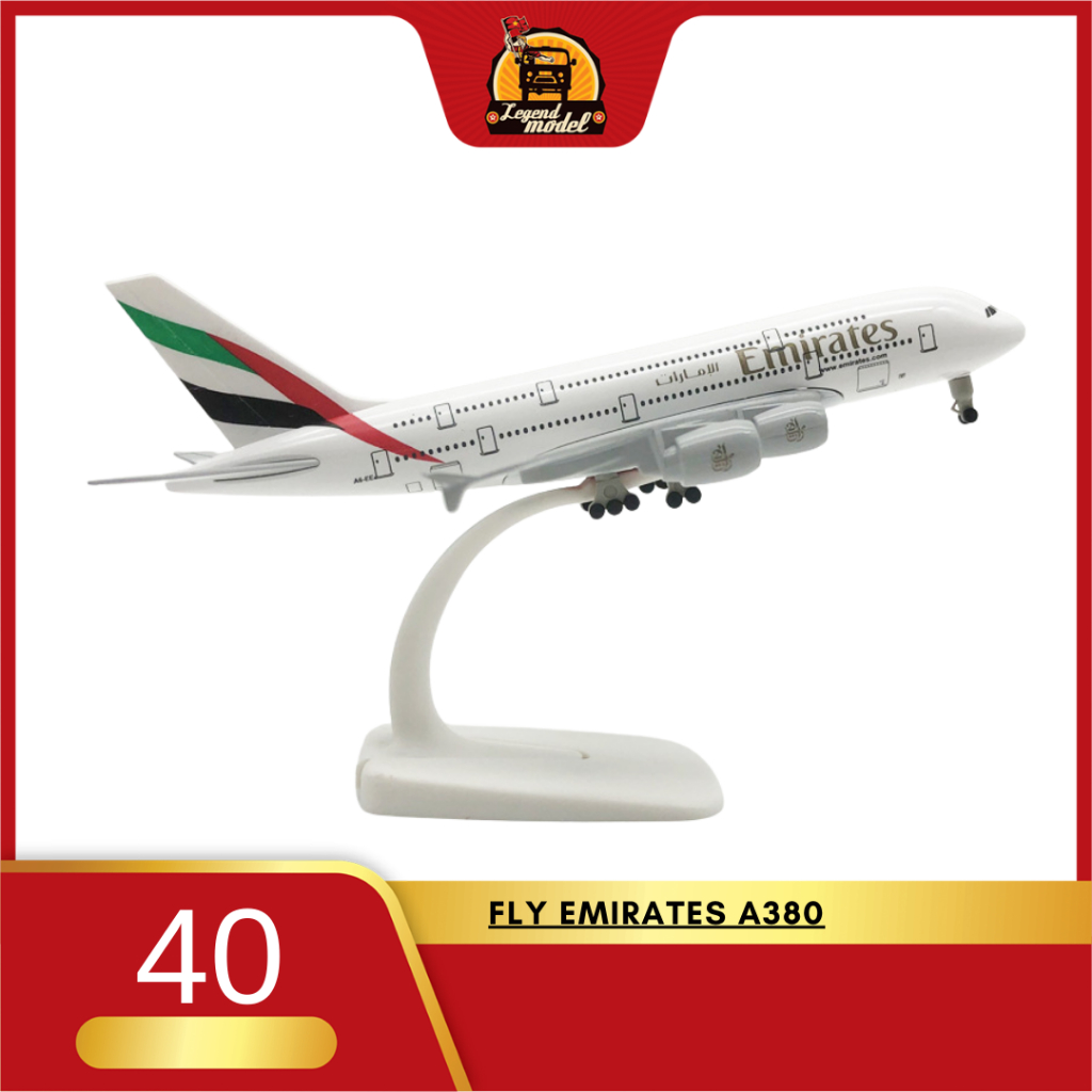 Mô hình máy bay Emirates Airlines A380 20cm