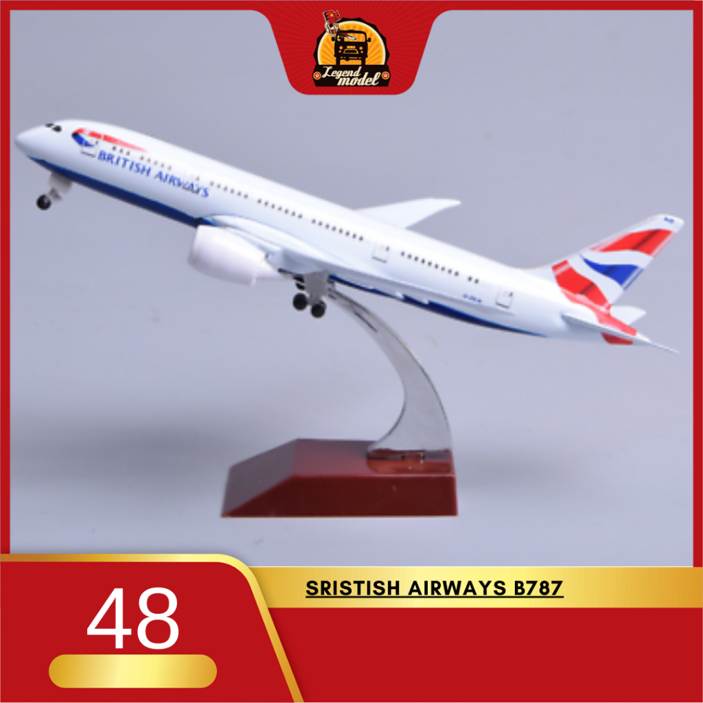Mô hình máy bay Bristish Airways B787 20cm