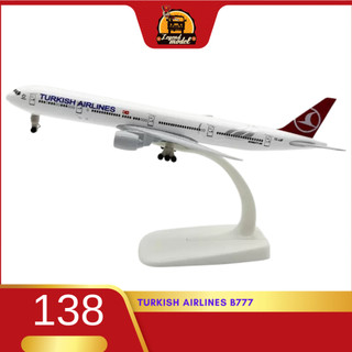 Mô hình máy bay Turkish Airlines Boeing 777 20cm Chất liệu kim loại bền đẹp
