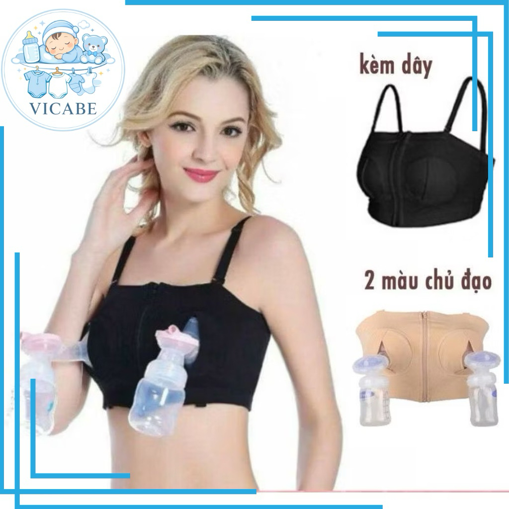 Áo hút sữa rảnh tay có dây cho mẹ 100% thun cotton