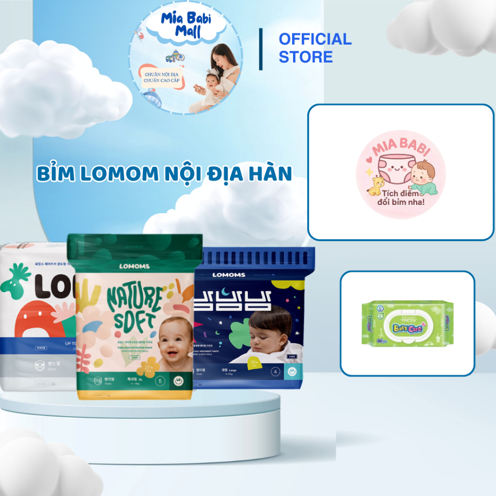 [KÈM QUÀ] Tã/Bỉm quần Lomoms Nature Soft/ Air KiKi nội địa Hàn Quốc thoáng khí 2 chiều, an toàn cho 