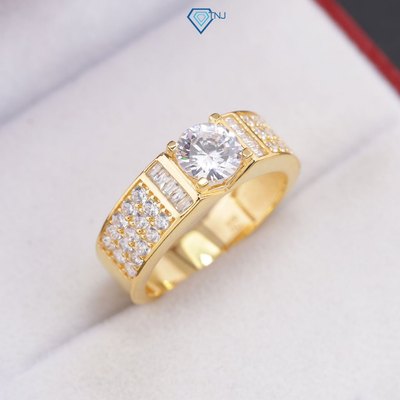Nhẫn bạc nam bản nhỏ đính đá CZ 6.5li mạ vàng 18K, mạ vàng hồng, mạ bạch kim lấp lánh sang trọng NNA0790 - Trang SứcTNJ
