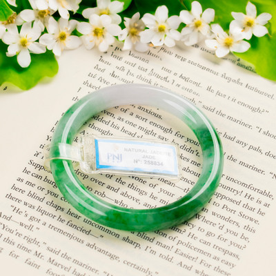 Vòng Cẩm Thạch Bản Tròn Ni 53.93 Kèm Kiểm Định Mã 258834 - Ngọc Trai Trường Thịnh