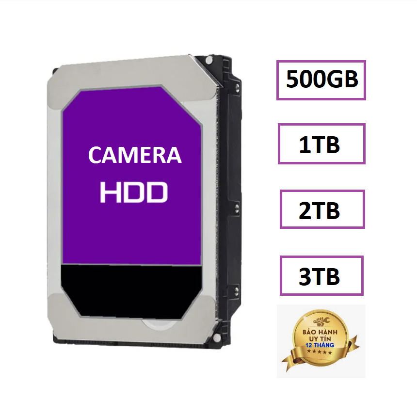 BH 12 tháng Ổ cứng WD tim HDD 500GB 1TB 2TB 3TB camera đầu ghi lưu trữ dữ liệu 1T 2T 3T