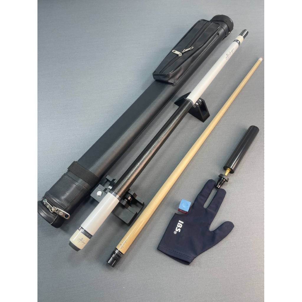 Cơ bida cao cấp +kèm chuôi nối, mộc-carbon, cơ bi a líp-lỗ-3C, cơ KTmagic K020