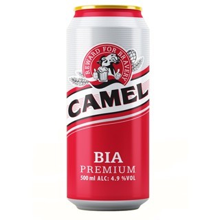 BIA CAMEL ĐỎ 4.9% 500ML (Thùng 24 Lon x 500ml)